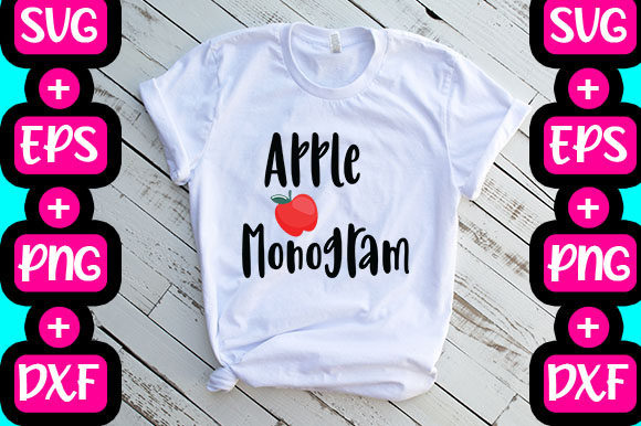 Apple Monogram: A Versatile Graphic for T-Shirt Designs