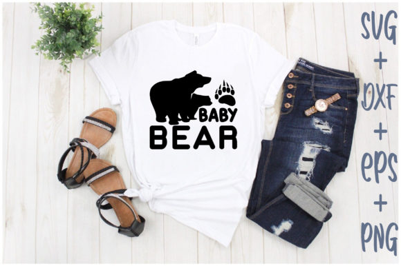 Baby Bear: A Charming Graphics Asset for T-Shirt Designs
