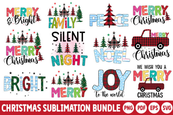Christmas Sublimation Bundle Vol-02: A Must for T-Shirt Designs and Graphics