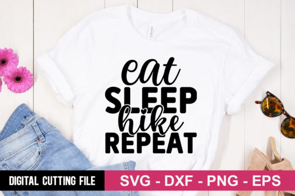 Eat Sleep Hike Repeat SVG: Perfect for T-Shirt Designs and Graphics