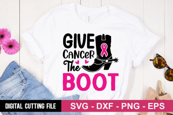 Give Cancer the Boot SVG: A Bold Graphics Asset for T-Shirt Designs