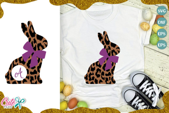 Leopard Rabbit Monogram Frame for T-Shirt Designs and Graphics
