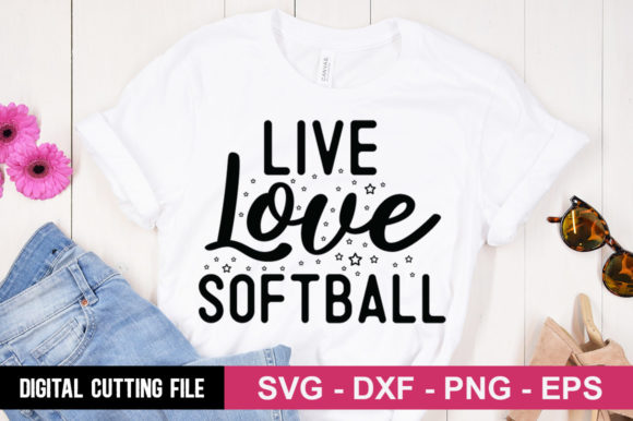 Live – Love – Softball SVG: Perfect for T-Shirt Designs and Graphics