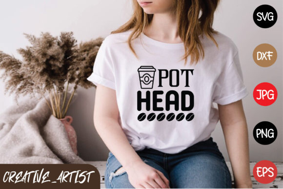 Pot Head Graphics: A Versatile T-Shirt Design Asset