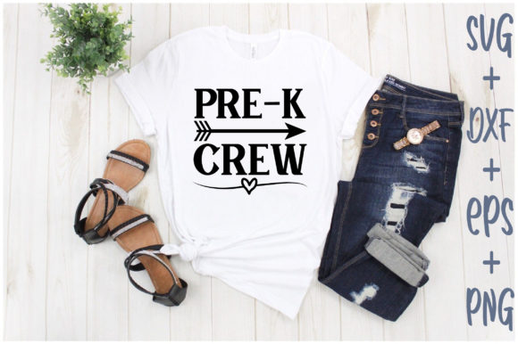 Pre-k Crew: A Versatile Graphics Asset for T-Shirt Designs