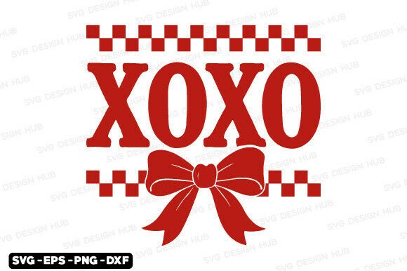 Retro Xoxo Coquette Valentines SVG for T-Shirt Designs