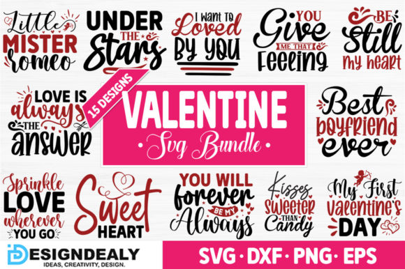 Valentine SVG Bundle: Perfect Graphics for T-Shirt Designs