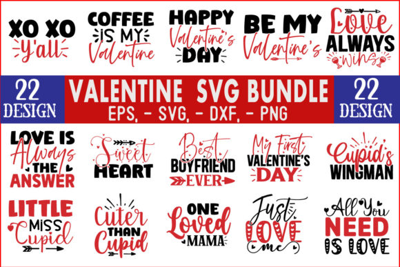 Valentine SVG T Shirt Design Bundle for Crafters